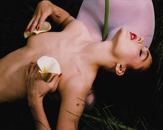 Guy Bourdin, Mannequin aux fleurs, 1984-85