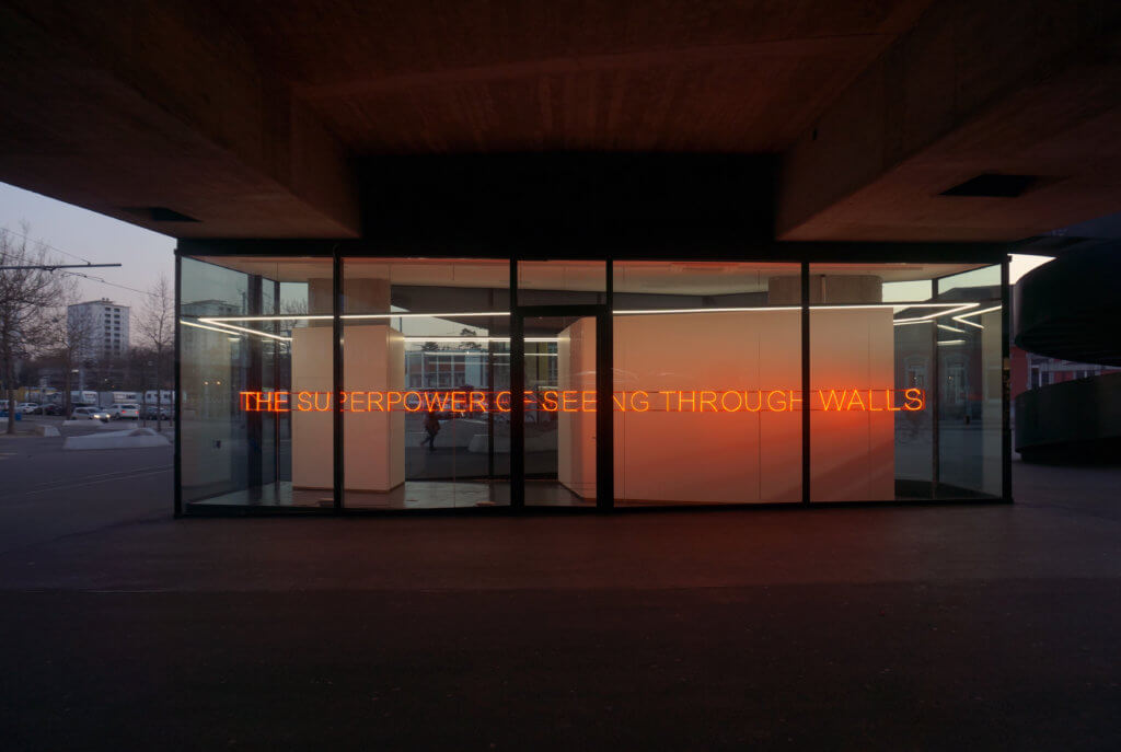 Tim Etchells, Seeing Through Walls, 2017 Image courtesy of the artist