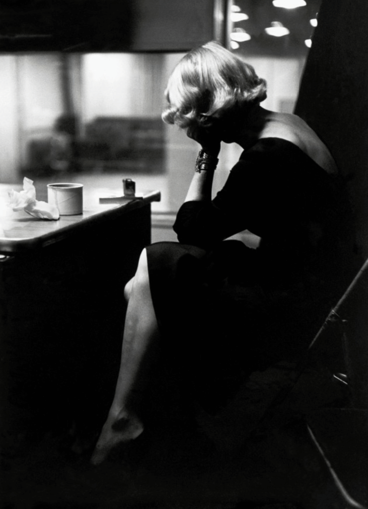 Eve Arnold, Marlene Dietrich at the recording studios of COLUMBIA RECORDS. New York City. USA. , 1952