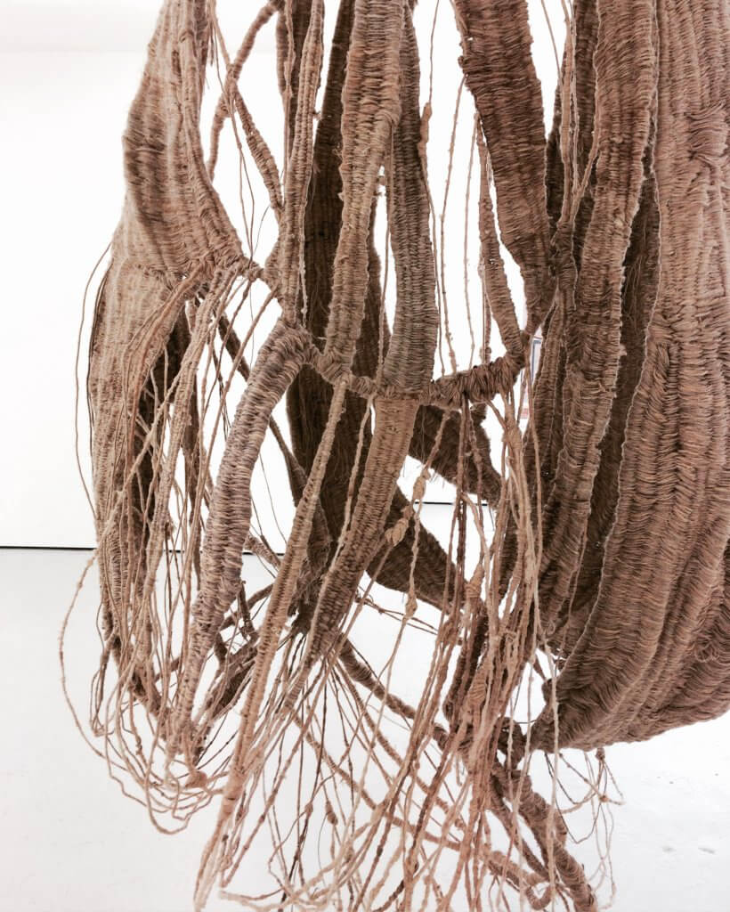 Soojin Kang, detail of Pod 2, 2017 Hand-woven sculpture, craft