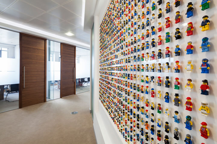 LEGO People Wall at Qubic Tax, London