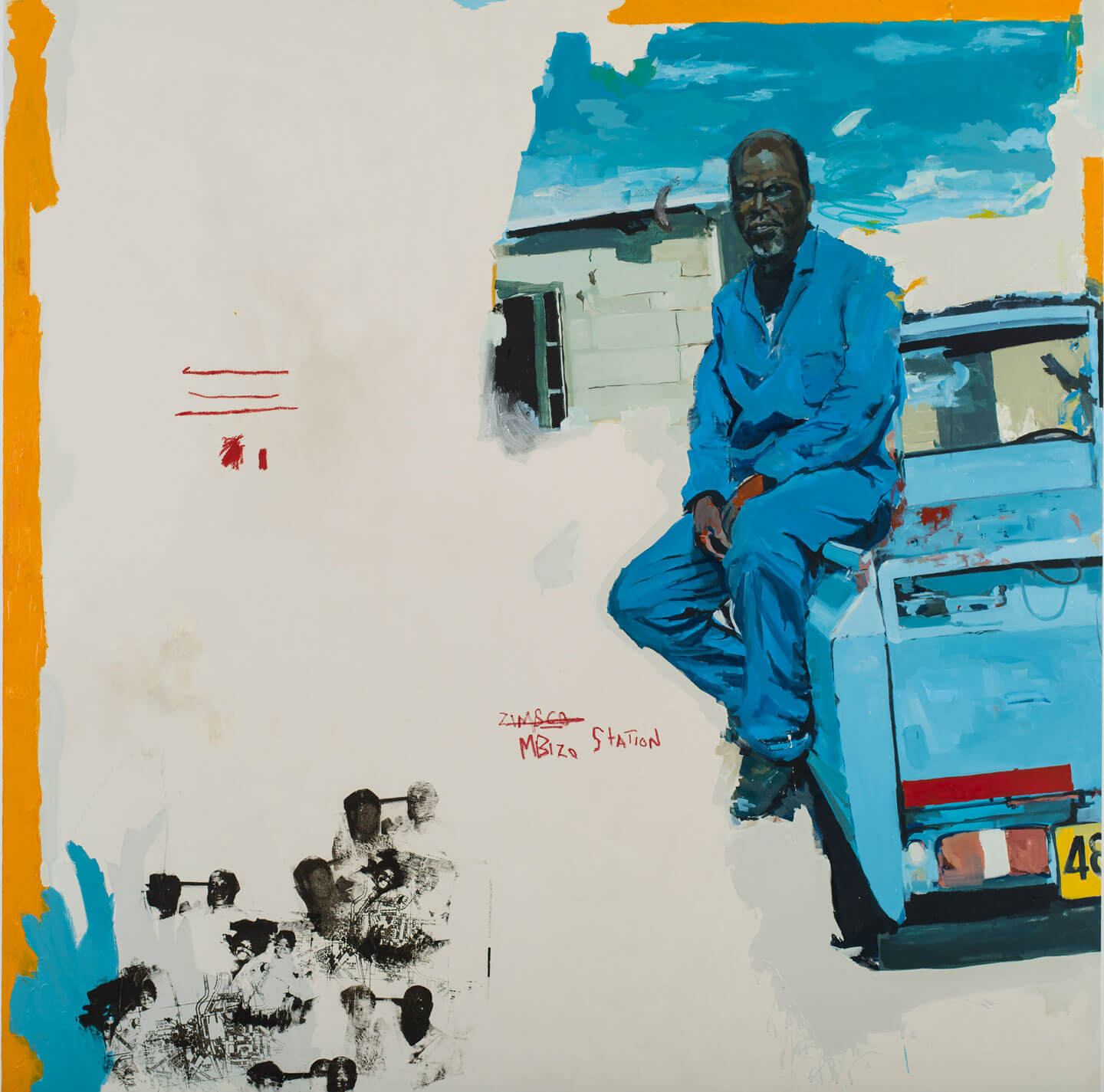 Kudzanai-Violet Hwami, Mbizo Station, 2017, painting