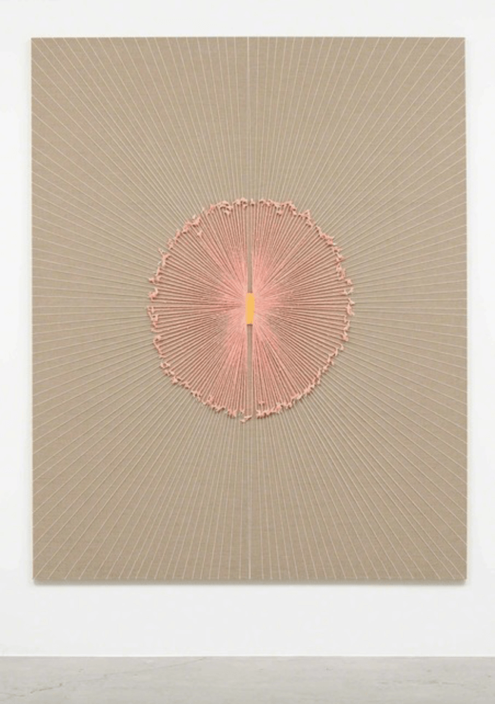 Alexandre Da Cunha, Mandala III, 2015, textile, painting, weave