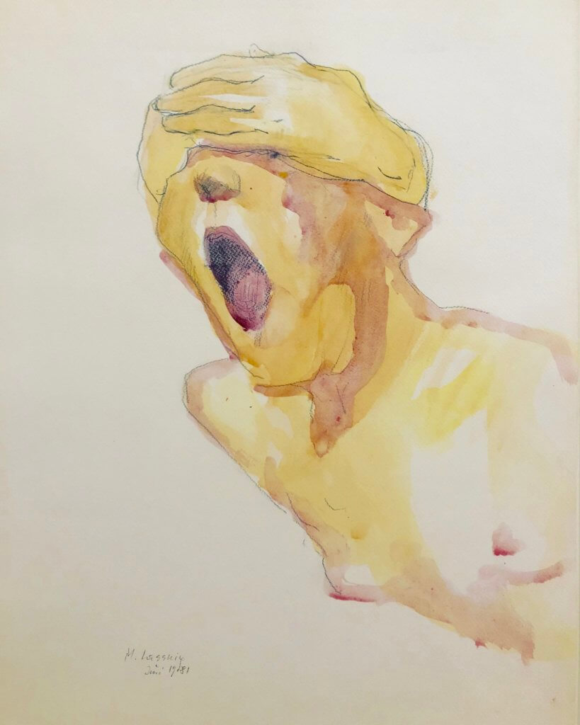 Maria Lassnig, Watercolour, Kunstmuseum BaselScreaming Woman, 1981 at Kunstmuseum Basel